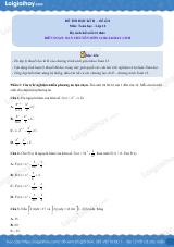 Đề thi học kì 2 Toán 12 - Đề số 8